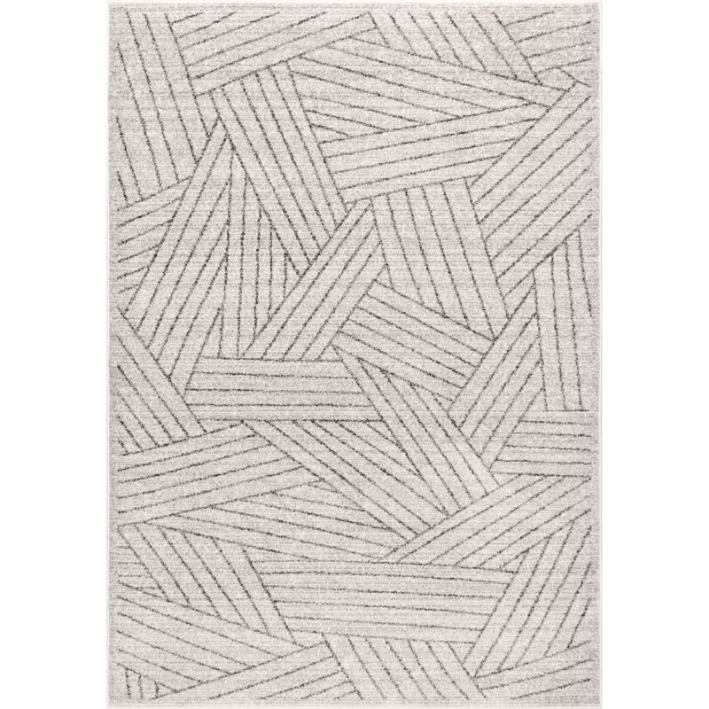 Latitude Run Stallworth Abstract /Geometric Gray Area Rug & Reviews